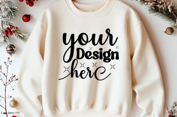 Christmas 18000 Sweatshirt Mockup: Graphics for Product Mockups