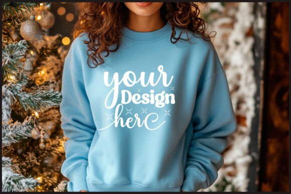 Christmas Gildan Sweatshirt Mockup 5: Graphics for Product Mockups