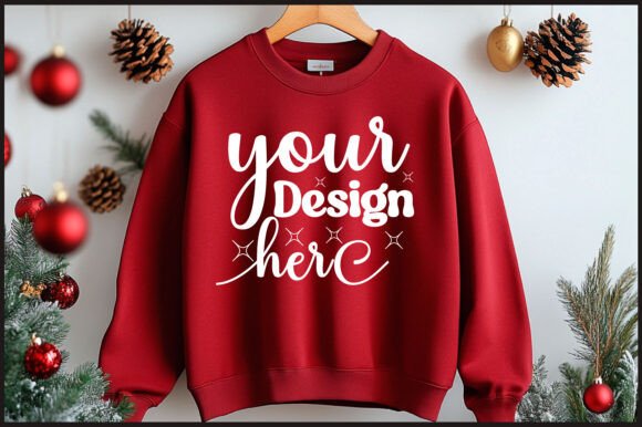 Christmas Hanger Sweatshirt Mockup 29 Graphics