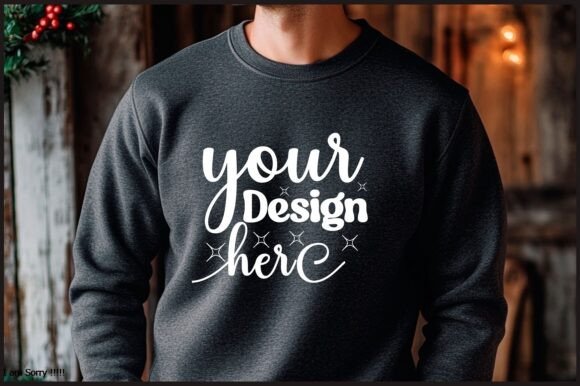Christmas Men Sweatshirt Mockup 16: Graphics & Product Mockups
