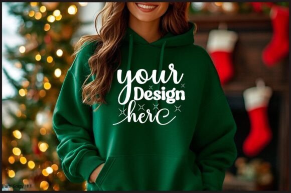 Christmas Women Sweatshirt Mockup 46: Graphics & Product Mockups