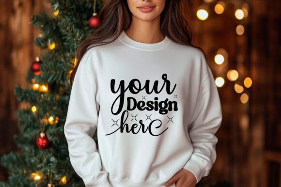 Christmas Women Sweatshirt Mockup 83 Graphics Review