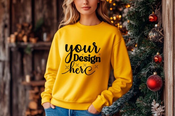 Christmas Women Sweatshirt Mockup 93 Graphics