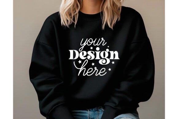 Gildan 18000 Mockup: Top Graphics for Product Mockups