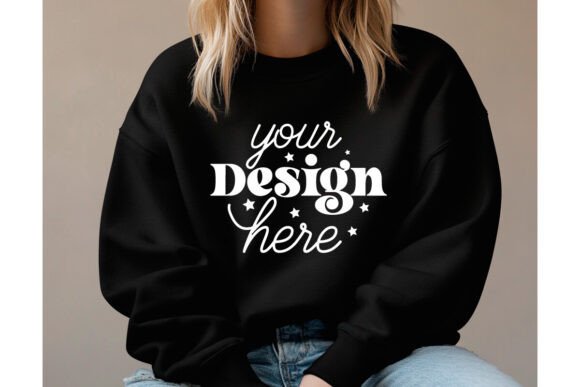 Gildan 18000 Sweatshirt Mockup 2: Graphics & Product Mockups