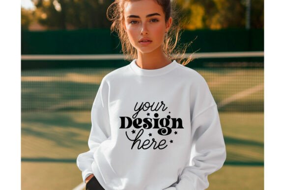 Gildan 18000 White Sweatshirt Mockup 12 Review