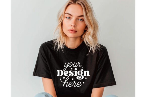 Gildan 64000 Black T-shirt Mockup 48: Essential Graphics