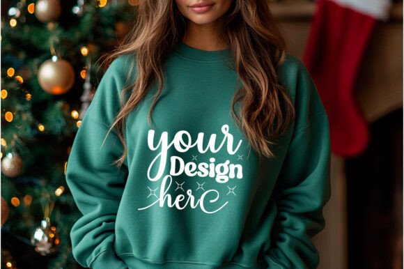 Gildan Christmas Sweatshirt Mockup 26: Graphics & Product Mockups