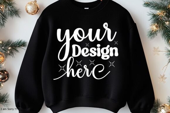 Happy New Year Sweatshirt Mockup 26 Graphics