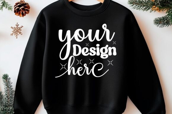 Happy New Year Sweatshirt Mockup 28: Graphics & Product Mockups