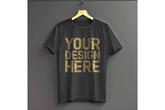 Realistic Round Neck T-Shirt Mockup: Graphics for Product Mockups
