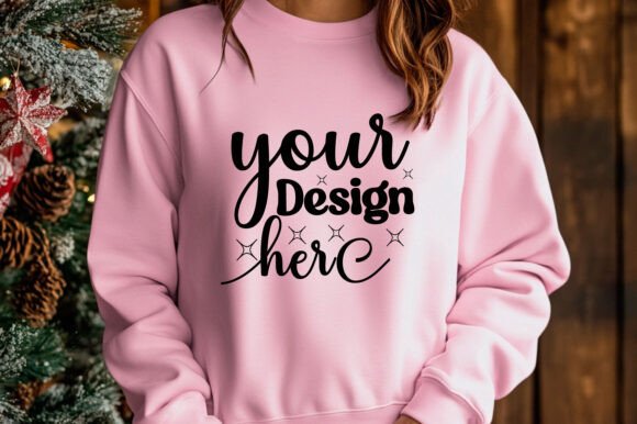 Reviewing the Christmas Women Sweatshirt Mockup 4