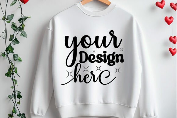 Valentine Sweatshirt Mockup: Graphics & Product Mockups